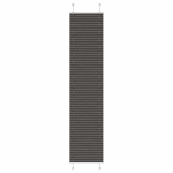 Плисирана щора, черна, 50x200 см, ширина на плата 49,4 см, полиестер