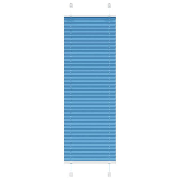Плисирана щора, синя, 40x100 см, ширина на плата 39,4 см, полиестер