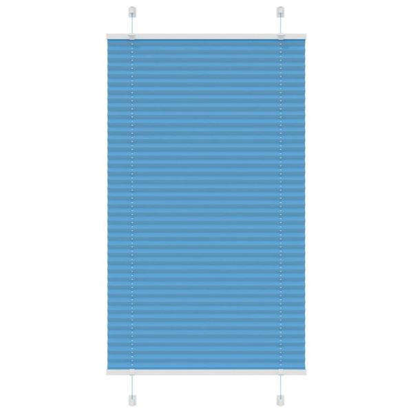Плисирана щора, синя, 70x100 см, ширина на плата 69,4 см, полиестер