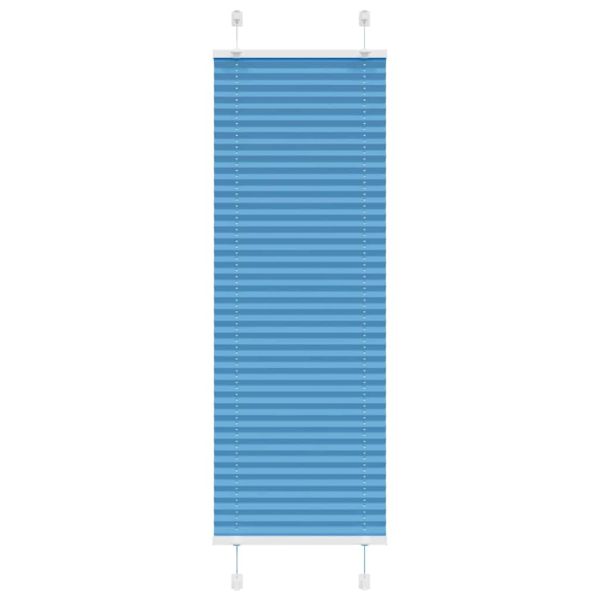 Плисирана щора, синя, 40x150 см, ширина на плата 39,4 см, полиестер