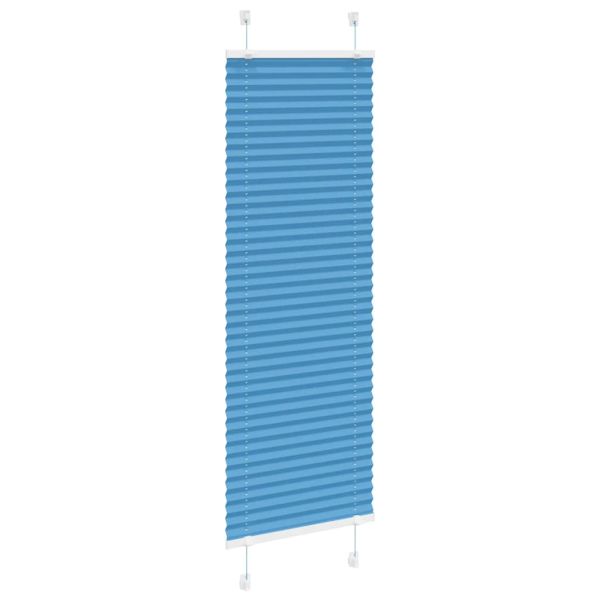 Плисирана щора, синя, 40x150 см, ширина на плата 39,4 см, полиестер