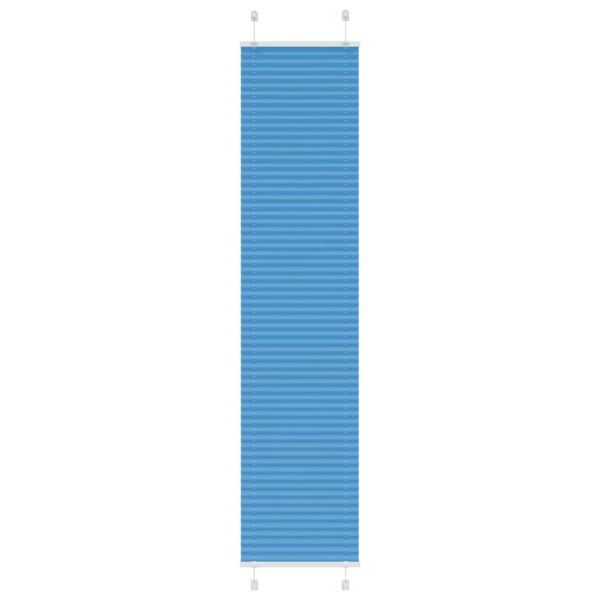 Плисирана щора, синя, 40x200 см, ширина на плата 39,4 см, полиестер