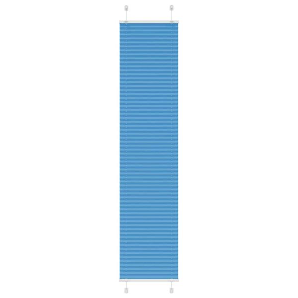 Плисирана щора, синя, 45x200 см, ширина на плата 44,4 см, полиестер