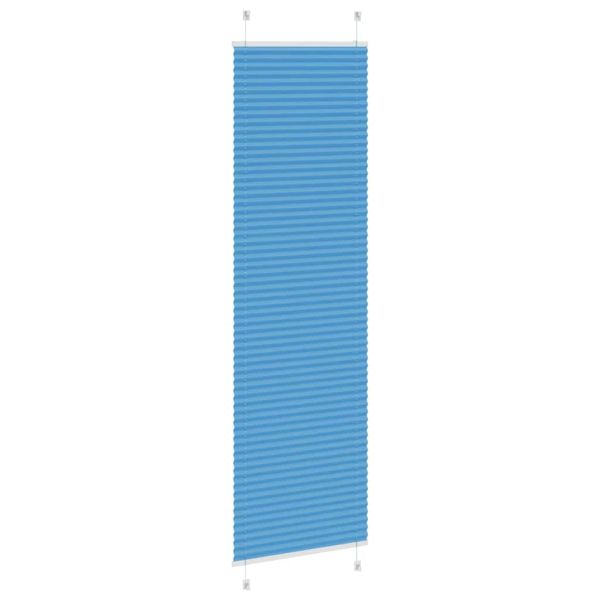 Плисирана щора, синя, 55x200 см, ширина на плата 54,4 см, полиестер