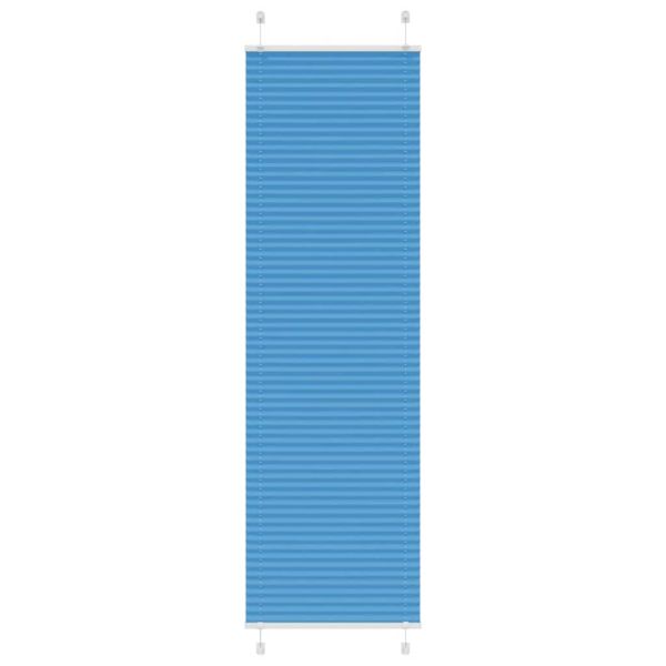 Плисирана щора, синя, 60x200 см, ширина на плата 59,4 см, полиестер