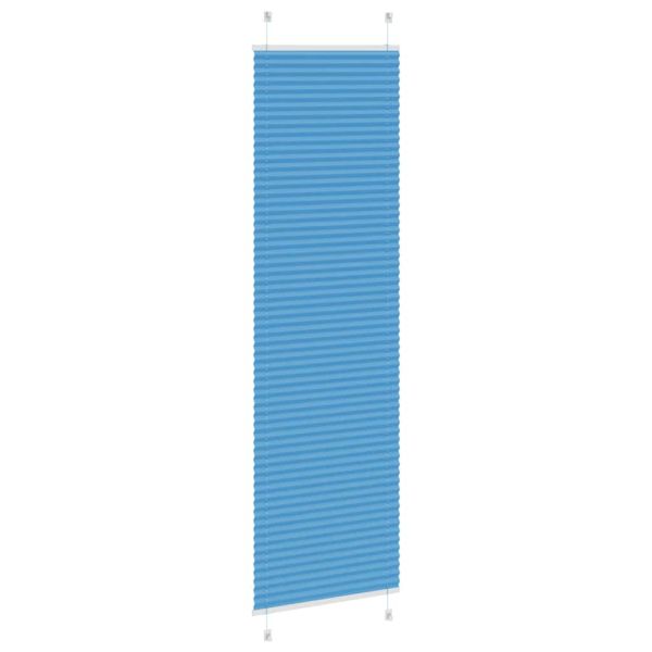 Плисирана щора, синя, 60x200 см, ширина на плата 59,4 см, полиестер