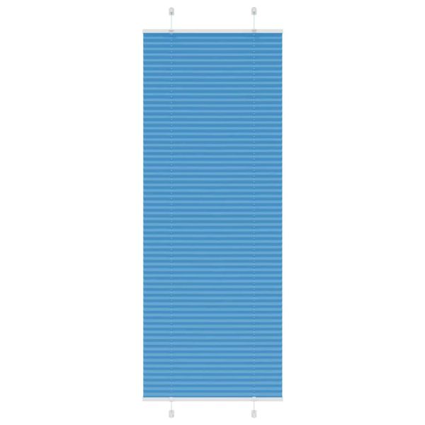 Плисирана щора, синя, 70x200 см, ширина на плата 69,4 см, полиестер