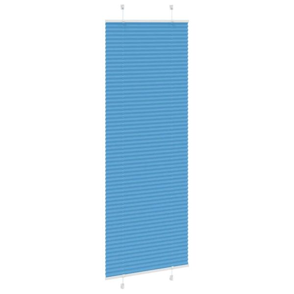 Плисирана щора, синя, 70x200 см, ширина на плата 69,4 см, полиестер