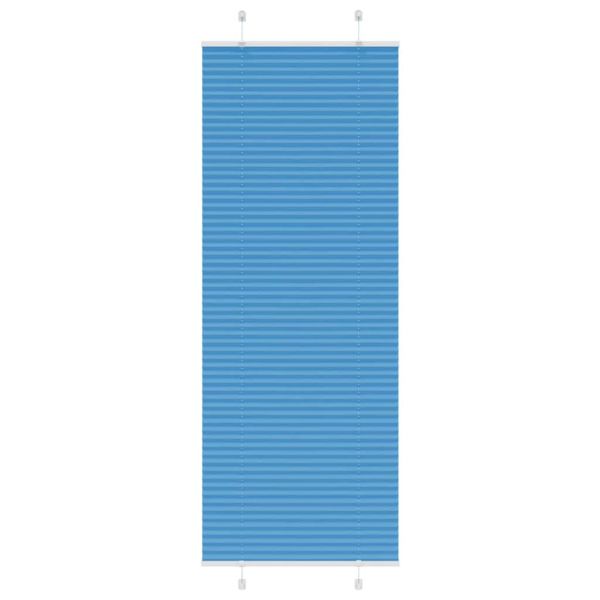 Плисирана щора, синя, 80x200 см, ширина на плата 79,4 см, полиестер