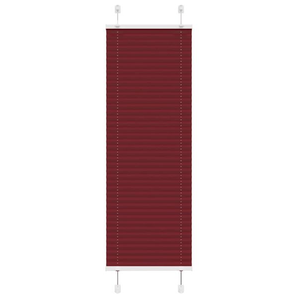 Плисирана щора, бордо червена, 50x150 см, ширина на плата 49,4 см, полиестер