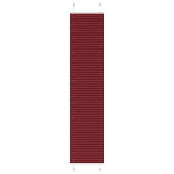 Плисирана щора, бордо червена, 50x200 см, ширина на плата 49,4 см, полиестер
