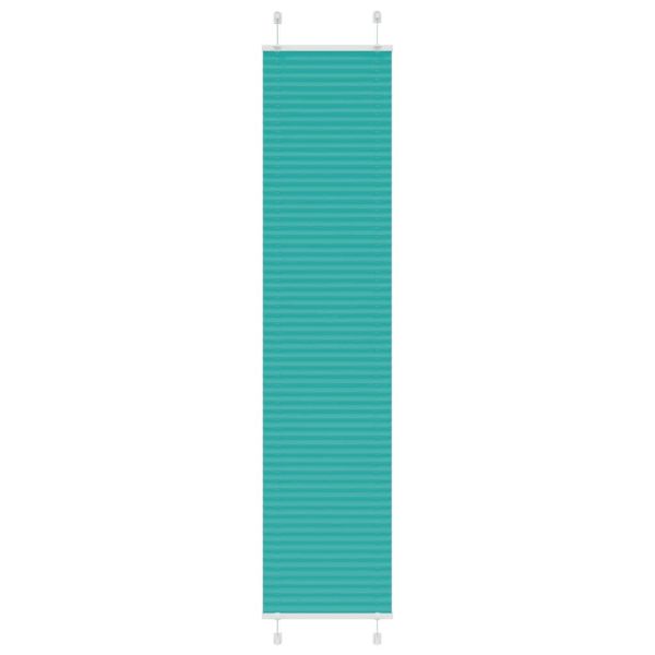 Плисирана щора, петролно зелена, 45x200 см, ширина на плата 44,4 см, полиестер