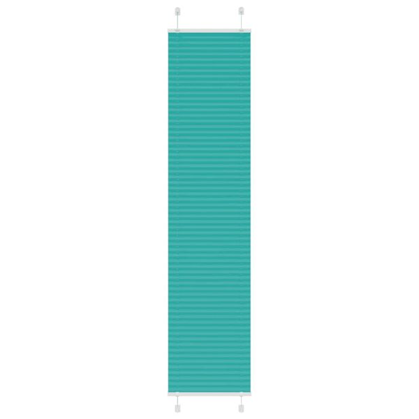 Плисирана щора, петролно зелена, 50x200 см, ширина на плата 49,4 см, полиестер