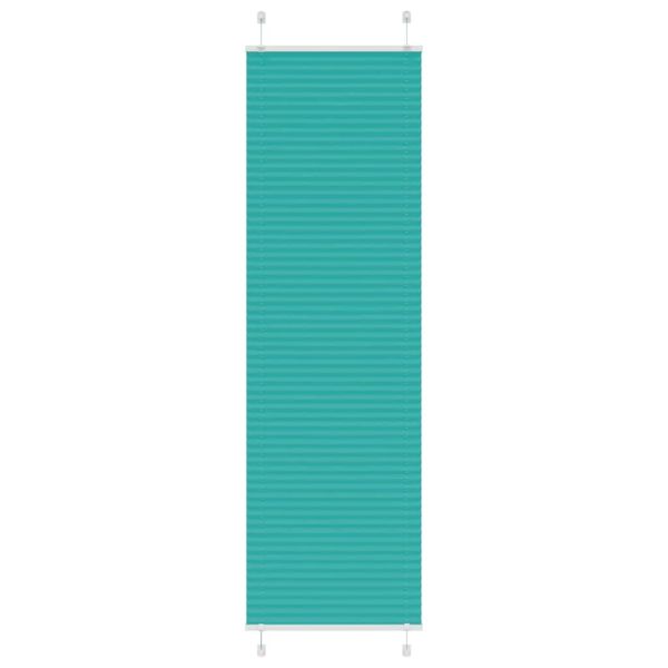 Плисирана щора, петролно зелена, 60x200 см, ширина на плата 59,4 см, полиестер