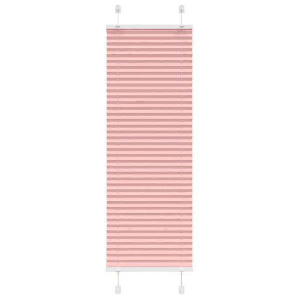 Плисирана щора, розова, 40x100 см, ширина на плата 39,4 см, полиестер