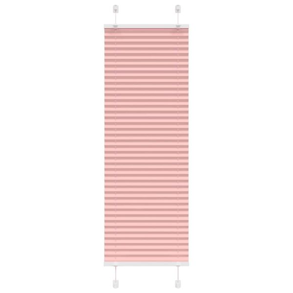 Плисирана щора, розова, 45x150 см, ширина на плата 44,4 см, полиестер
