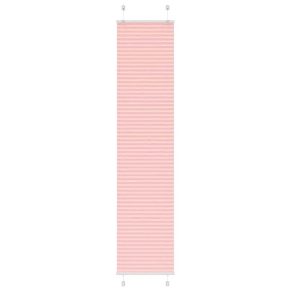 Плисирана щора, розова, 45x200 см, ширина на плата 44,4 см, полиестер