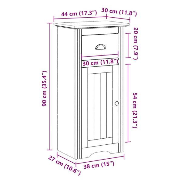 Шкаф за баня BODO сив 44x30x90 см