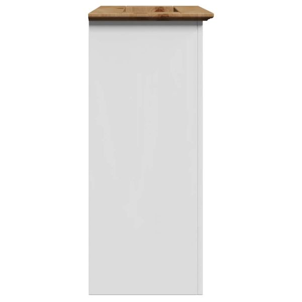 Шкаф за мивка за баня BODO бял и кафяв 70x35x80 см
