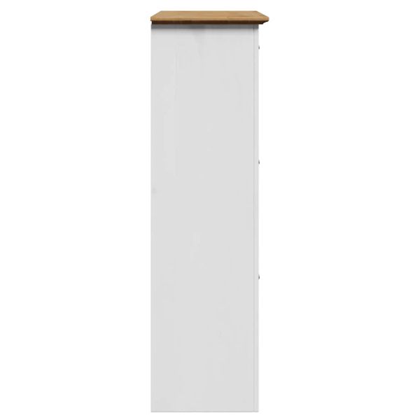 Поставка за обувки BODO бяла и кафява 80x35x118 см