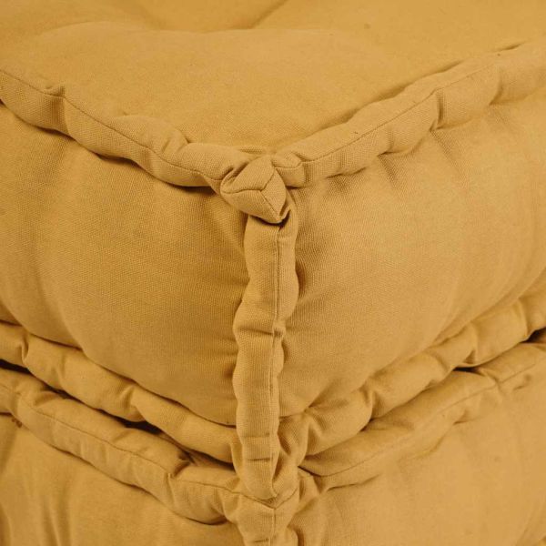 Модулен диван, жълт, 70x70x36, плат
