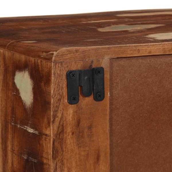 Стенен ТВ шкаф 100x32x25 см, масивна дървесина, регенерирана
