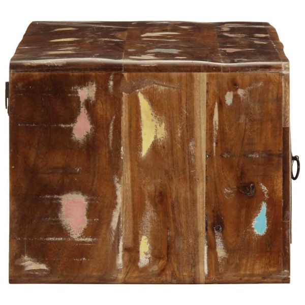 Стенен ТВ шкаф 100x32x25 см, масивна дървесина, регенерирана