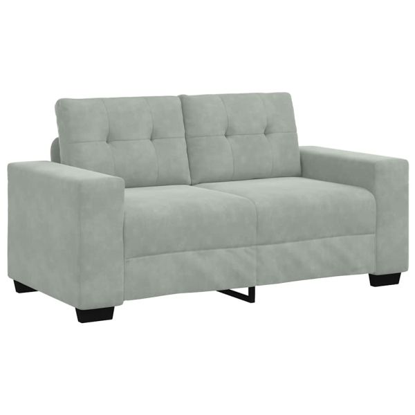 Диван-канапе, светлосив, 160x77x82 см, кадифе