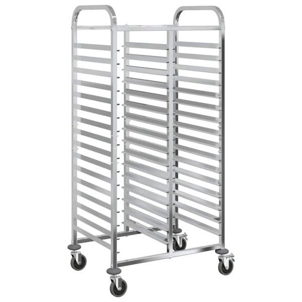 Количка за тави с 32 GN контейнера 75x55x162,5 см неръждаема стомана