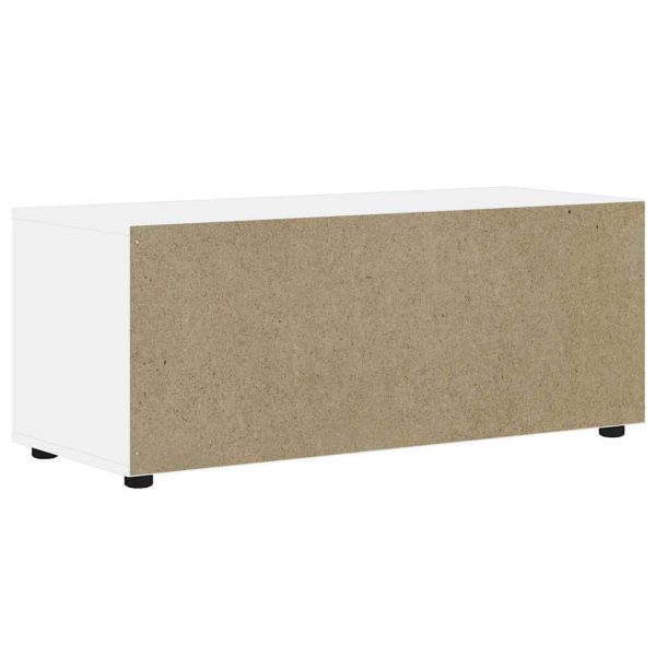 ТВ шкаф VISNES бял 100x40x38 см, инженерно дърво