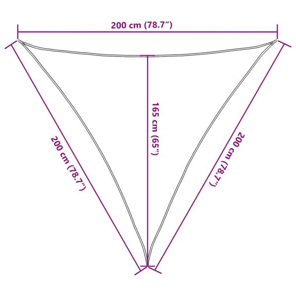 Сенник за слънце, платно, син, 2x2x2 м, 100% полиестер, оксфорд