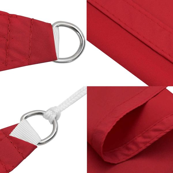 Сенник за плаж, червен, 2x2x2 м, 100% полиестер, оксфорд