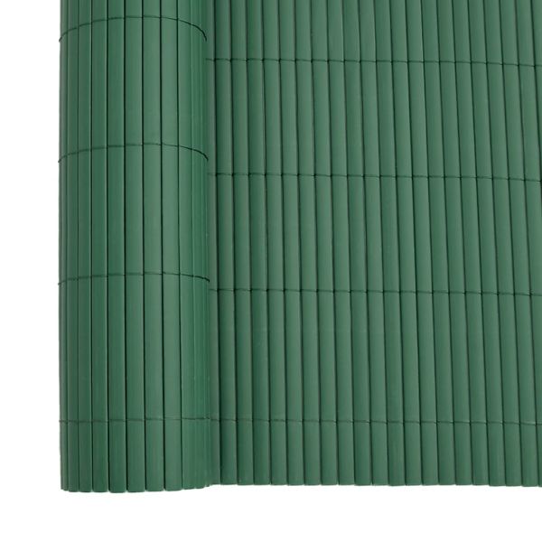 Градинска ограда, двустранна, зелена, 1,8x3 м, PVC