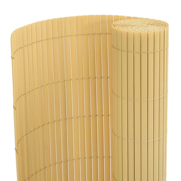 Градинска ограда, двустранна, жълта, 1,8x3 м, PVC