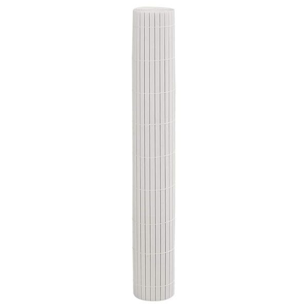 Градинска ограда, двустранна, бяла, 1,8x5 м, PVC