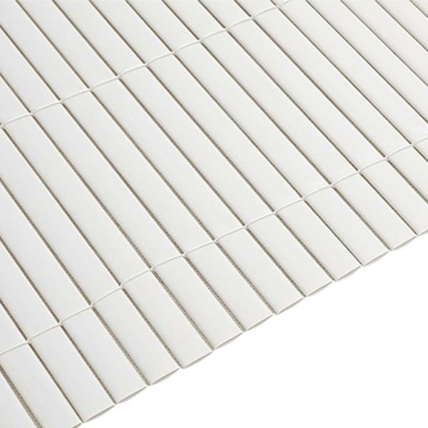 Градинска ограда, двустранна, бяла, 1,8x5 м, PVC