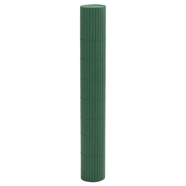 Градинска ограда, двустранна, зелена, 1,8x5 м, PVC
