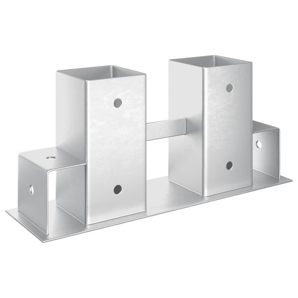 Помощник за подреждане на дърва 12 pcs Сребристо 34 x 10 x 15 см