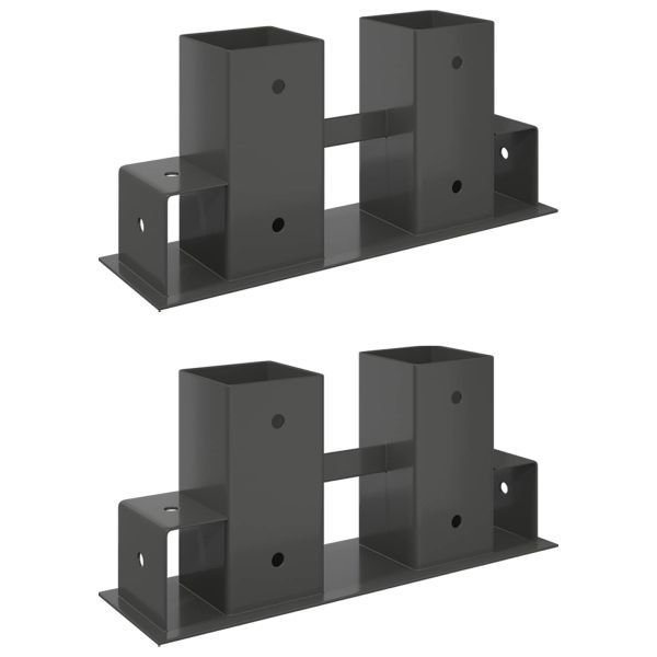 Помощник за подреждане на дърва 2 pcs Антрацит 34 x 10 x 15 см
