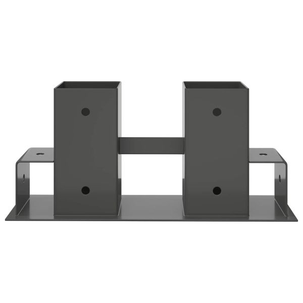 Помощник за подреждане на дърва 12 pcs Антрацит 34 x 10 x 15 см
