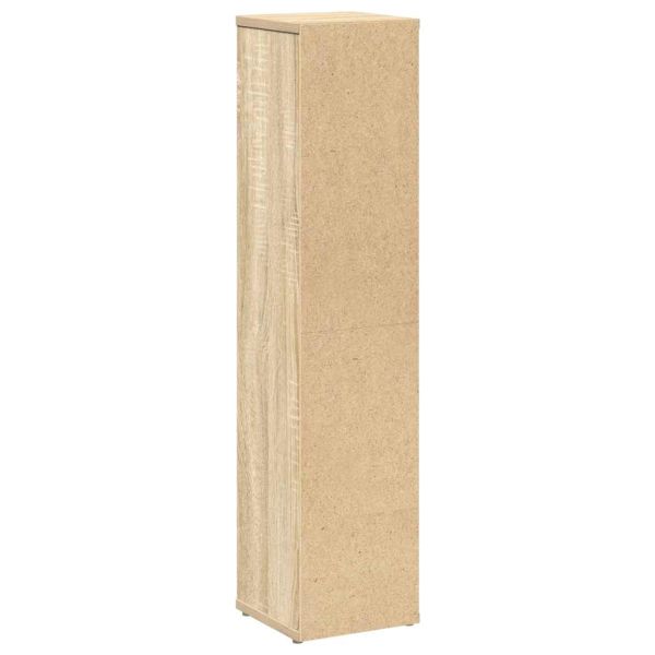 Шкаф за баня с поставка за ролкови дрехи, дъб Сонома, 20,5x20x90 см