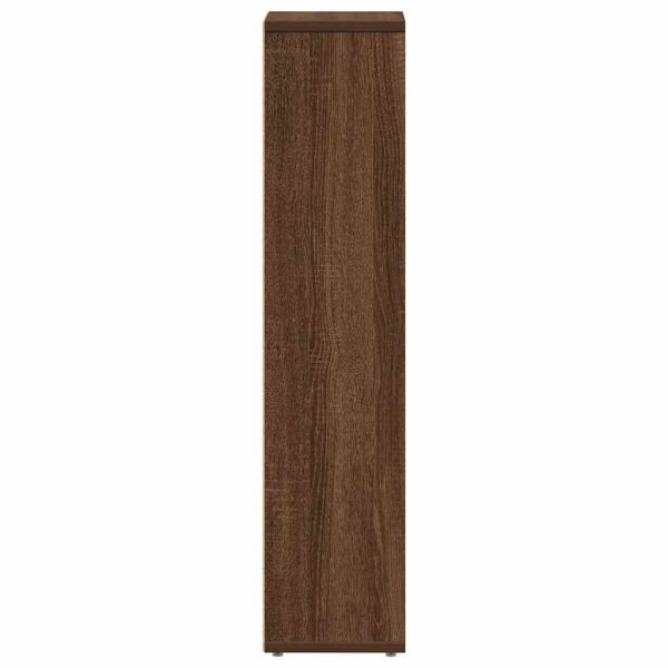 Шкаф за баня с поставка за ролкови ролки, кафяв дъб, 20,5x20x90 см