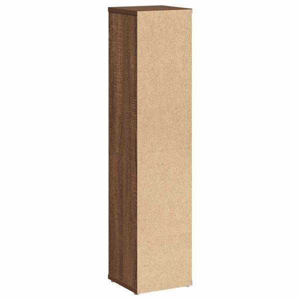 Шкаф за баня с поставка за ролкови ролки, кафяв дъб, 20,5x20x90 см