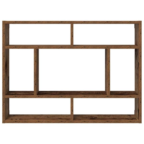 Стенен рафт, старо дърво, 75x16x55 см, инженерно дърво