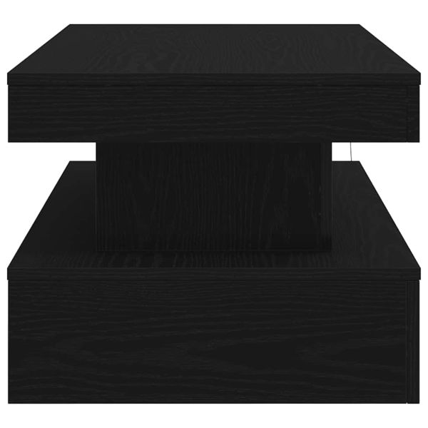 Холна маса с LED осветление, черен дъб, 90x50x40 см