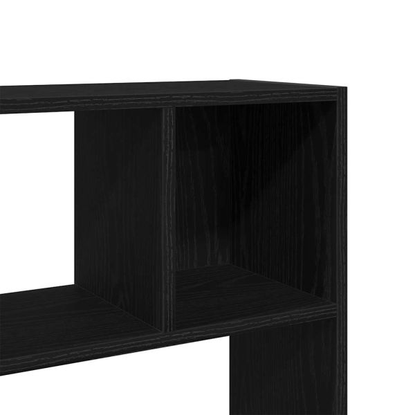 Шкаф за книги/Преграда за стая, черен дъб, 105x24x102 см