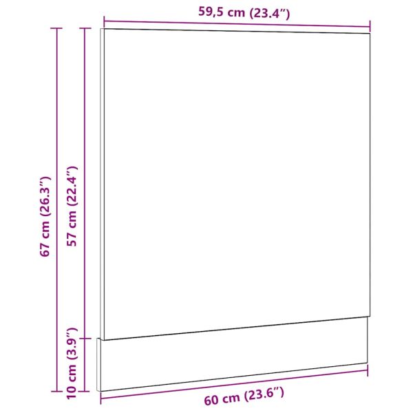 Панел за съдомиялна машина Lyon черен дъб 60x1,5x67 см, инженерно дърво