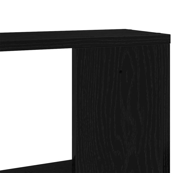 Стенни рафтове, 2 бр., черен дъб, 50x12x50 см, инженерно дърво