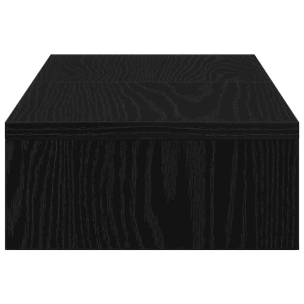 Стойка за монитор, регулируема, черен дъб, 60x24x10,5 см, инженерно дърво