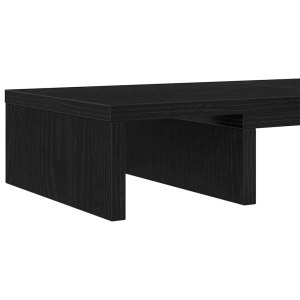 Стойка за монитор, регулируема, черен дъб, 60x24x10,5 см, инженерно дърво